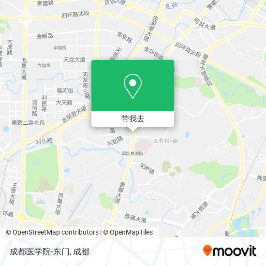 成都医学院-东门地图