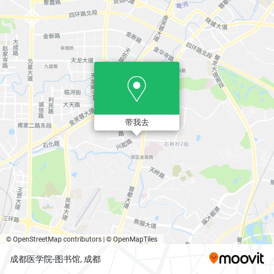 成都医学院-图书馆地图