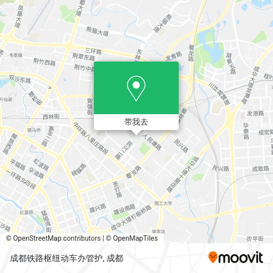 成都铁路枢纽动车办管护地图
