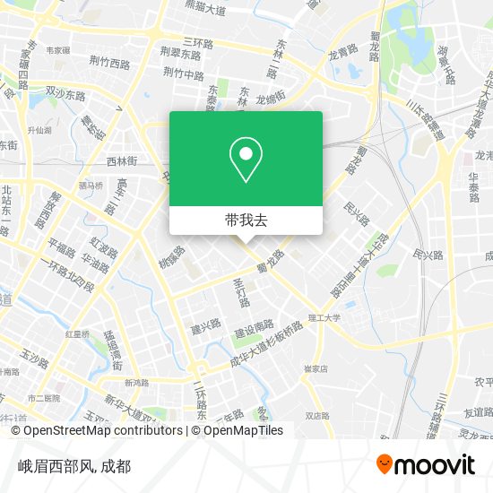 峨眉西部风地图