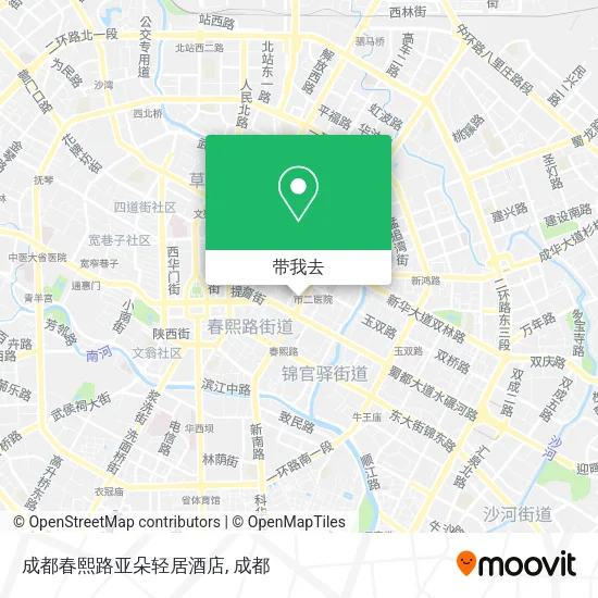 成都春熙路亚朵轻居酒店地图