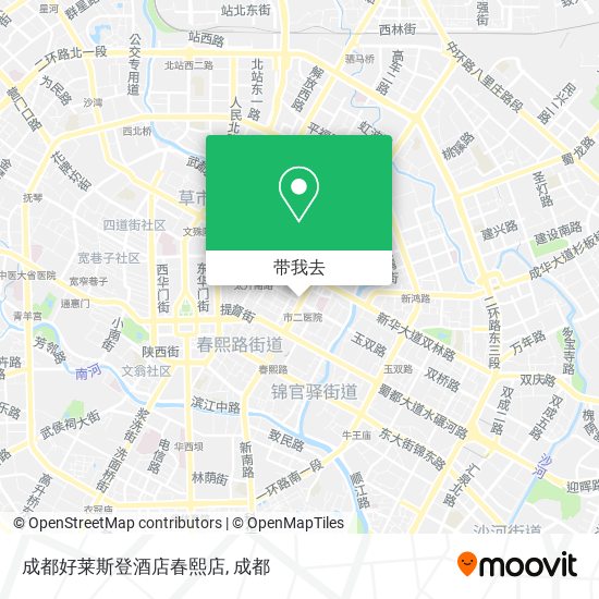 成都好莱斯登酒店春熙店地图