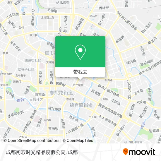 成都闲暇时光精品度假公寓地图