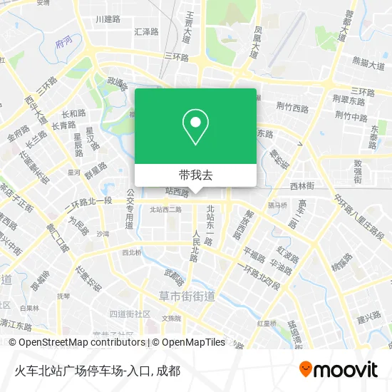 火车北站广场停车场-入口地图