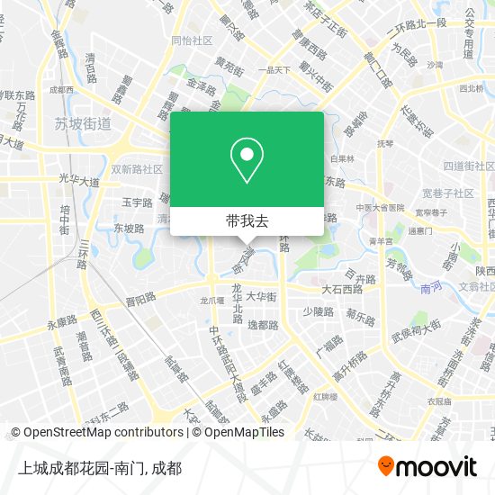上城成都花园-南门地图