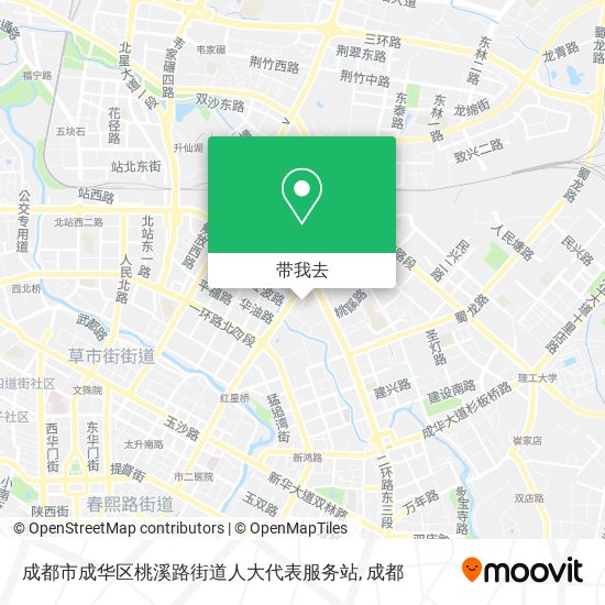 成都市成华区桃溪路街道人大代表服务站地图