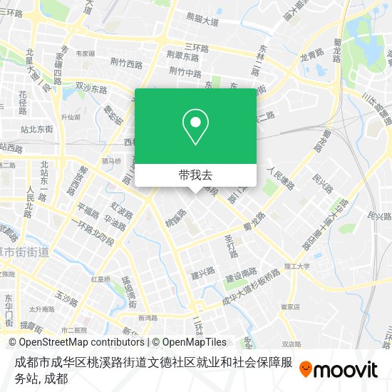 成都市成华区桃溪路街道文德社区就业和社会保障服务站地图