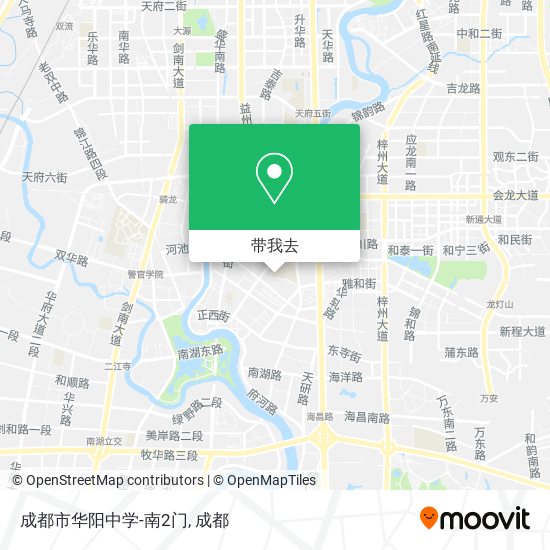 成都市华阳中学-南2门地图
