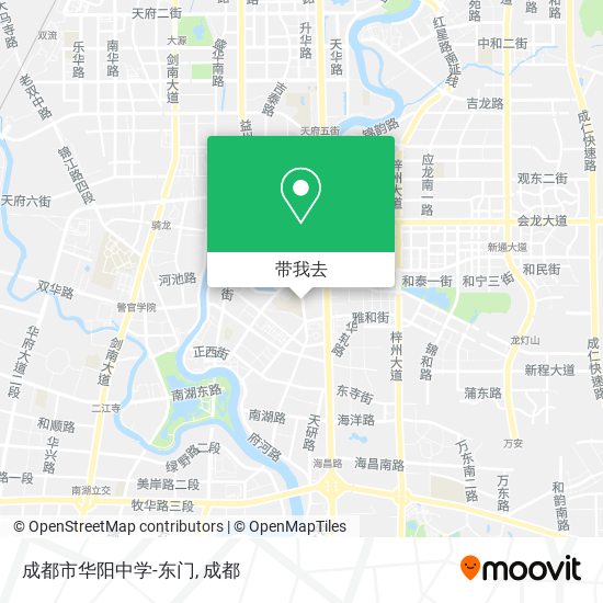 成都市华阳中学-东门地图