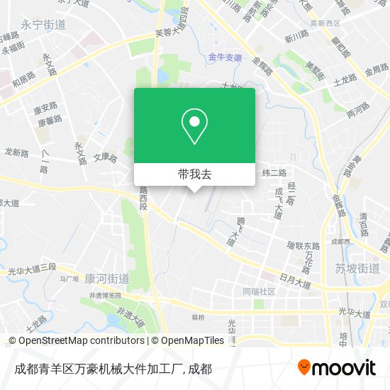 成都青羊区万豪机械大件加工厂地图