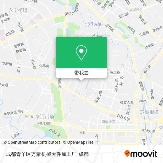 成都青羊区万豪机械大件加工厂地图