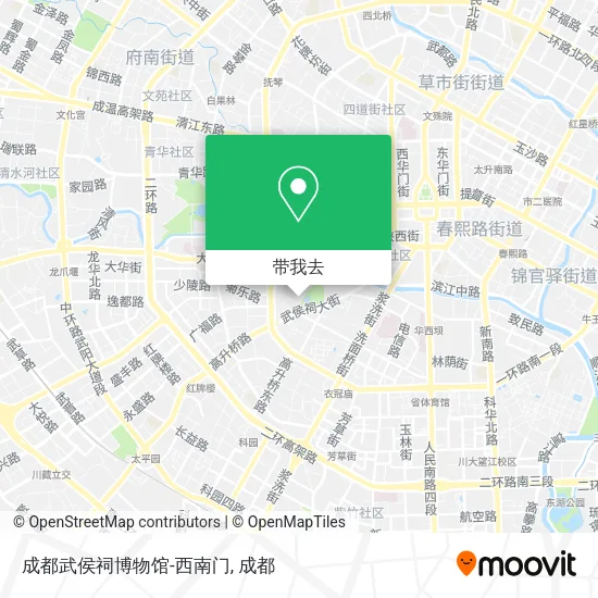 成都武侯祠博物馆-西南门地图
