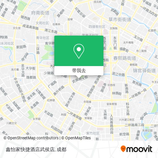 鑫怡家快捷酒店武侯店地图