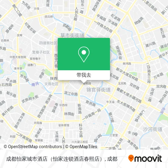 成都怡家城市酒店（怡家连锁酒店春熙店）地图