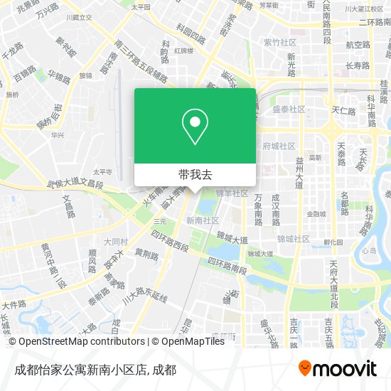 成都怡家公寓新南小区店地图