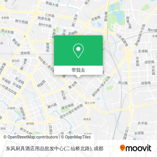 东风厨具酒店用品批发中心(二仙桥北路)地图