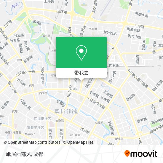 峨眉西部风地图