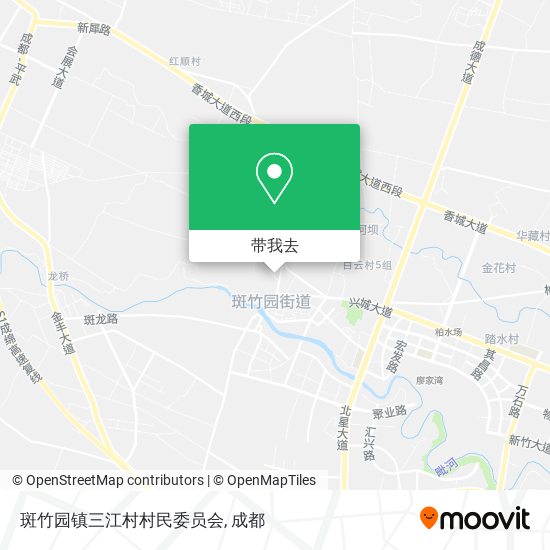 斑竹园镇三江村村民委员会地图