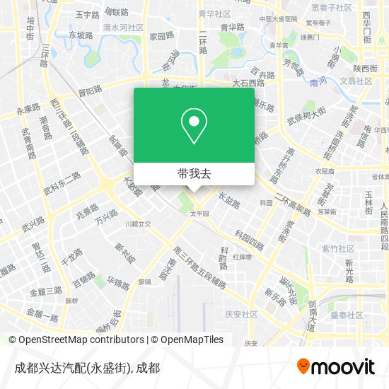 成都兴达汽配(永盛街)地图