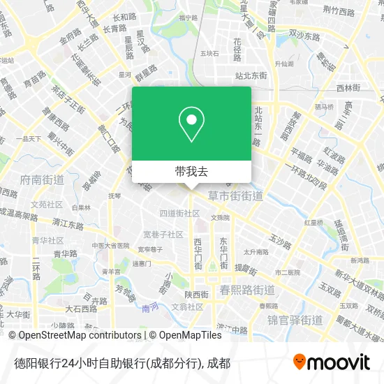 德阳银行24小时自助银行(成都分行)地图