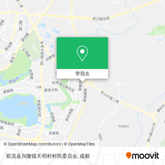 双流县兴隆镇天明村村民委员会地图