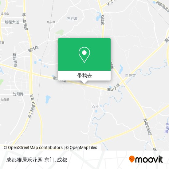 成都雅居乐花园-东门地图
