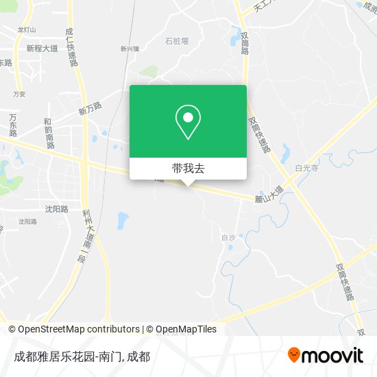 成都雅居乐花园-南门地图
