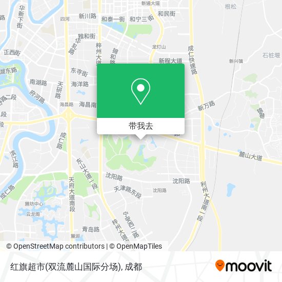 红旗超市(双流麓山国际分场)地图