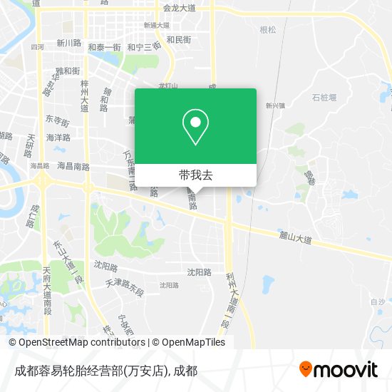 成都蓉易轮胎经营部(万安店)地图