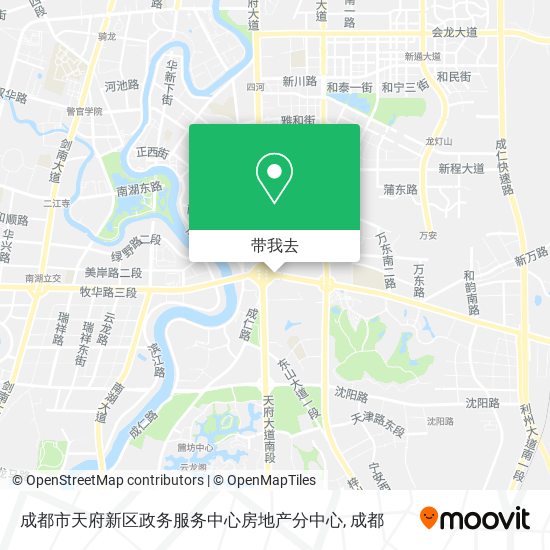 成都市天府新区政务服务中心房地产分中心地图