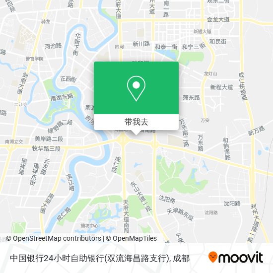 中国银行24小时自助银行(双流海昌路支行)地图