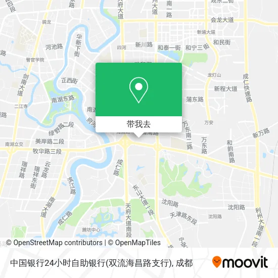 中国银行24小时自助银行(双流海昌路支行)地图