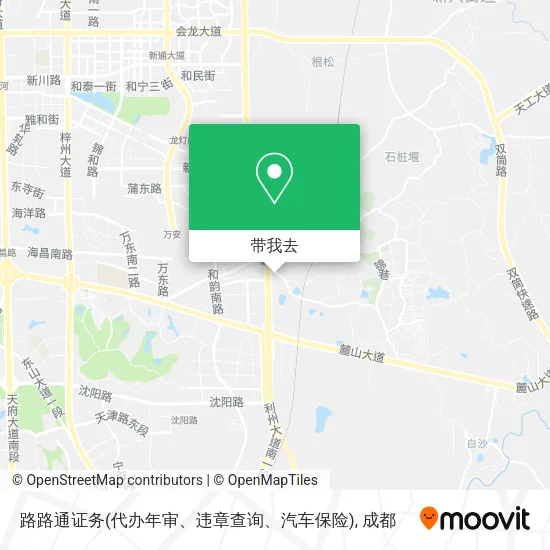 路路通证务(代办年审、违章查询、汽车保险)地图