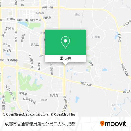成都市交通管理局第七分局二大队地图