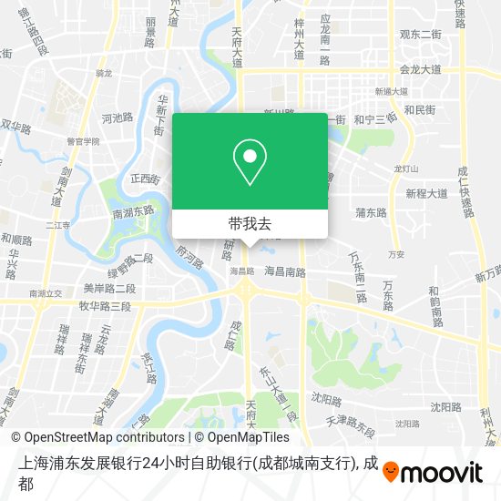 上海浦东发展银行24小时自助银行(成都城南支行)地图