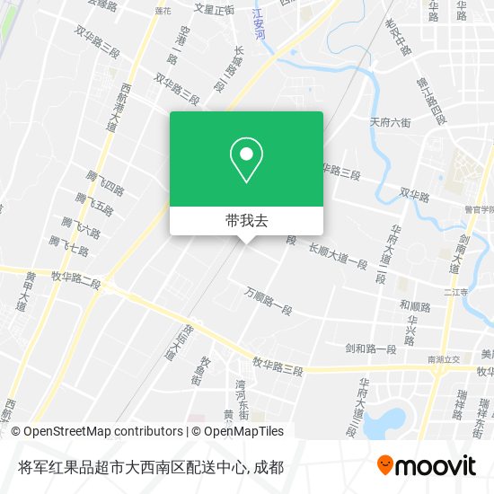 将军红果品超市大西南区配送中心地图