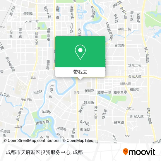 成都市天府新区投资服务中心地图