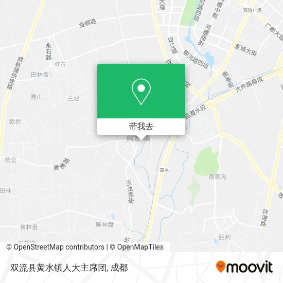 双流县黄水镇人大主席团地图