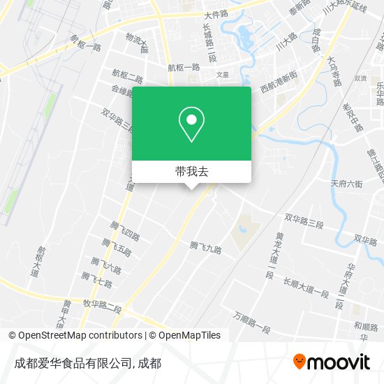 成都爱华食品有限公司地图