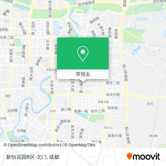 新怡花园B区-北门地图
