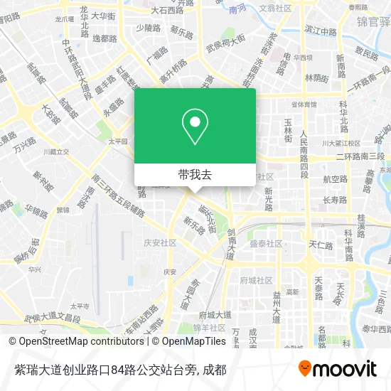 紫瑞大道创业路口84路公交站台旁地图