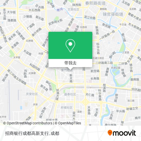 招商银行成都高新支行地图