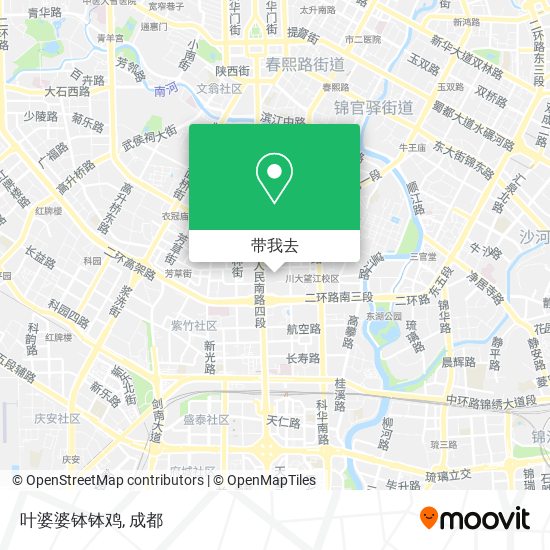 叶婆婆钵钵鸡地图