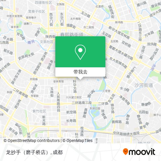 龙抄手（磨子桥店）地图