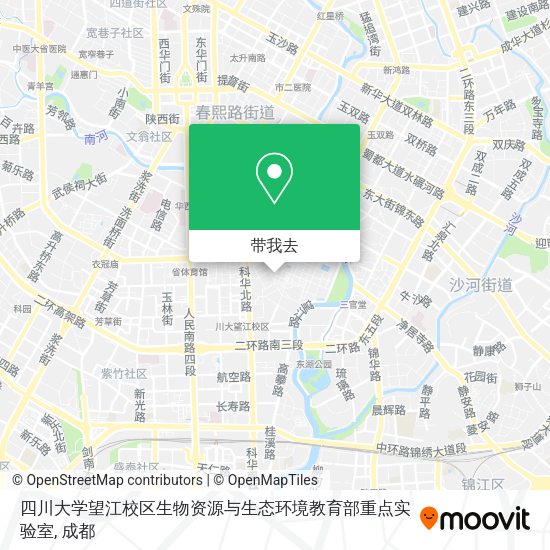 四川大学望江校区生物资源与生态环境教育部重点实验室地图