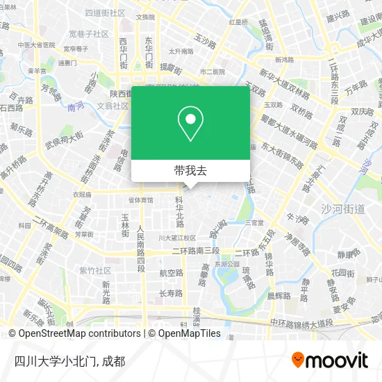 四川大学小北门地图
