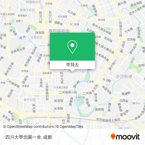 四川大學北園一舍地图