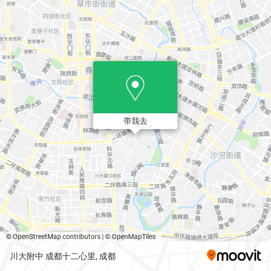 川大附中 成都十二心里地图