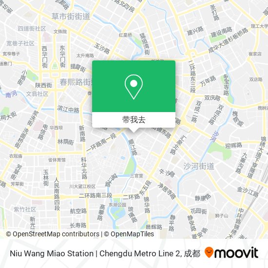 Niu Wang Miao Station | Chengdu Metro Line 2地图