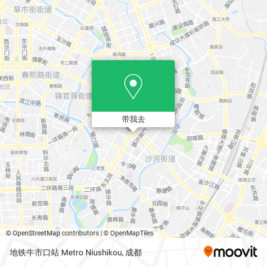 地铁牛市口站 Metro Niushikou地图